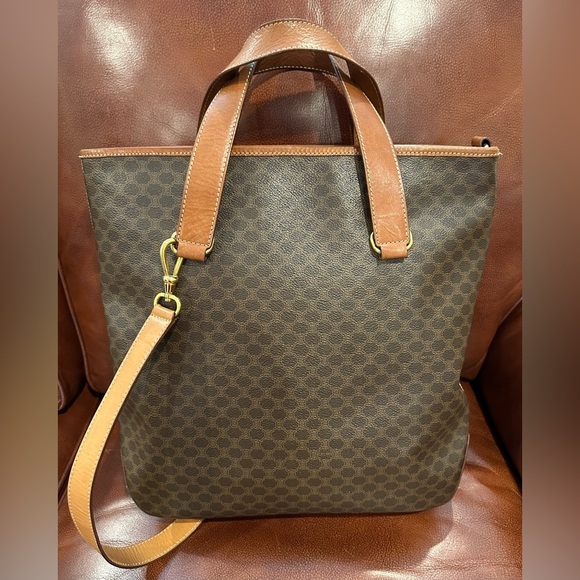 Celine Macadam Vintage Dome style Monogrammed Leather Shoulder Bag/Crossbody EUC - Picture 2 of 15